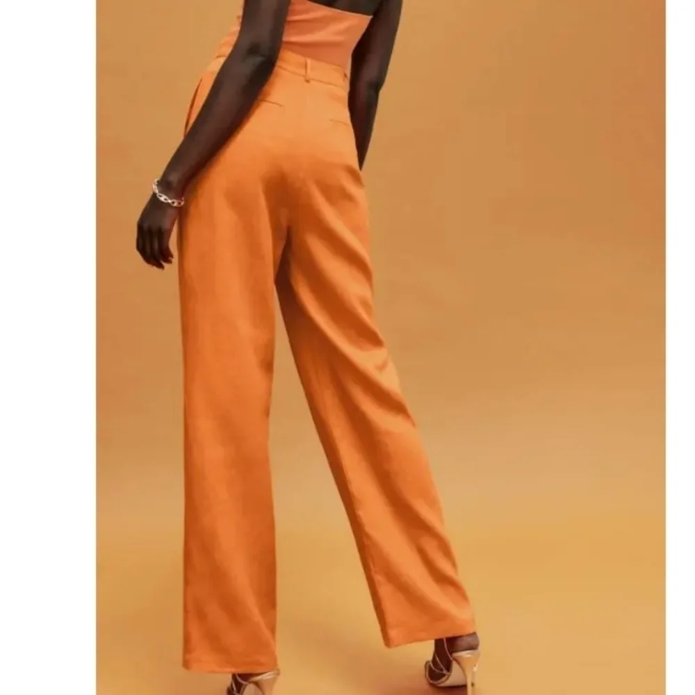 Reformation Vesta linen pants citrus 6